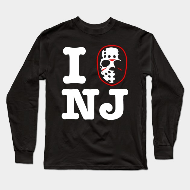 I Hockey Mask New Jersey Long Sleeve T-Shirt by GodsBurden